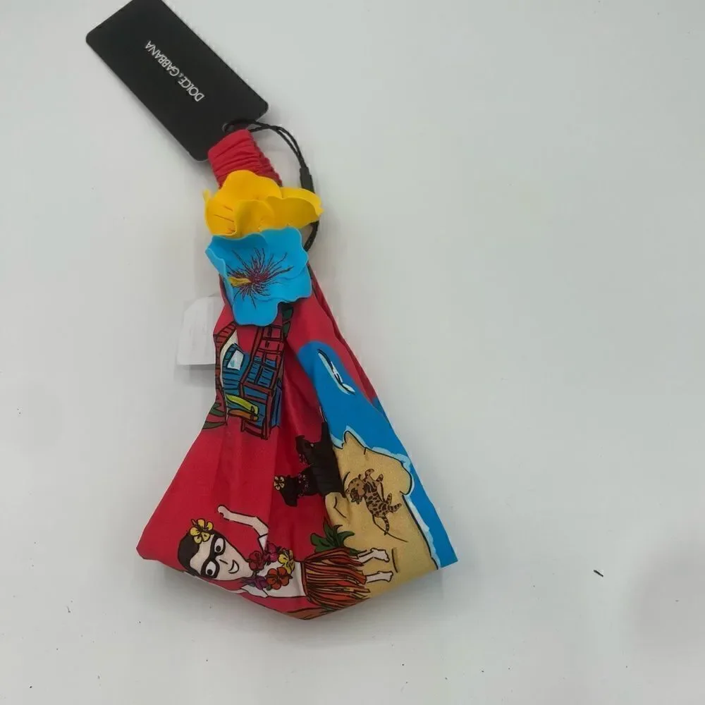 Dolce and Gabbana Printed Elastic Headband with Tags